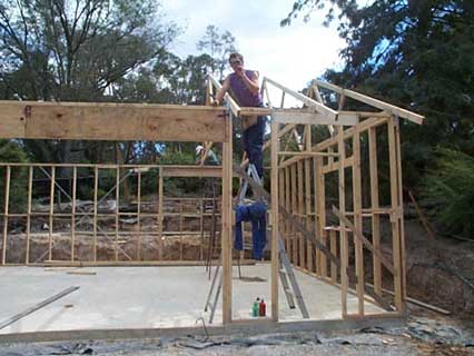 third truss in place