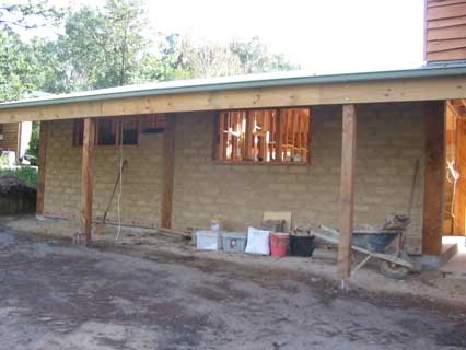 mudbrick south wall